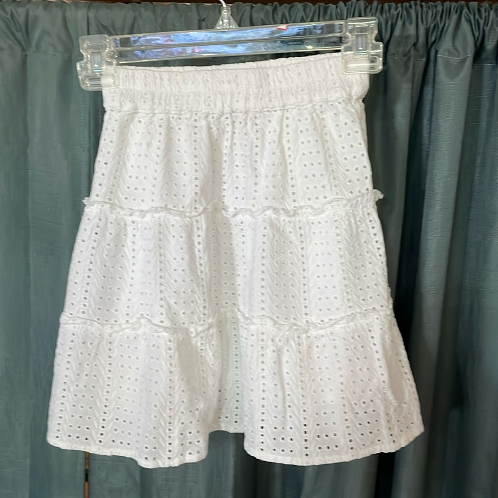 Layered Eyelet Skirt